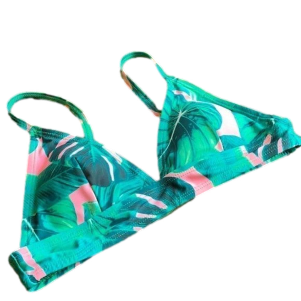 NASTY Gal Leaf Bikini Triangle Top Swimsuit